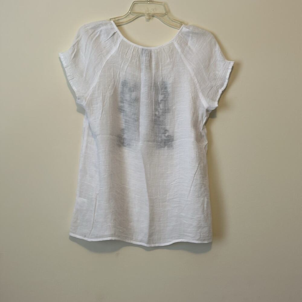 Brina & EM Black Embroidery Blouse Size PM - Picture 6 of 6